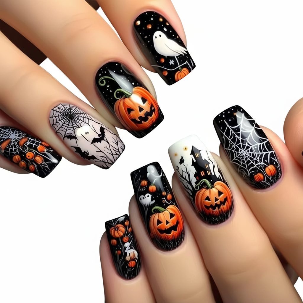 WitchyTips™ 24pcs Halloween Nail Set