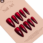 Blood Red Cat Eye Press-On Nails