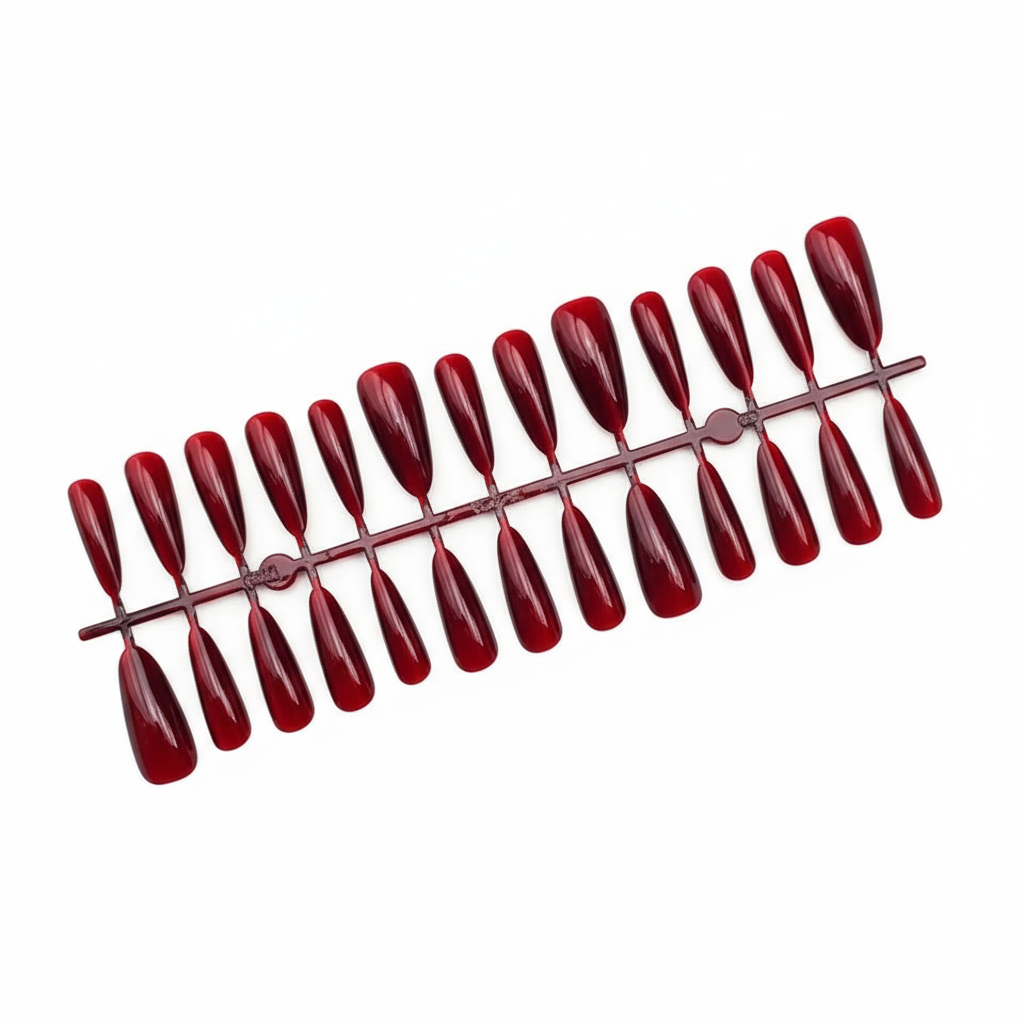 Blood Red Cat Eye Press-On Nails