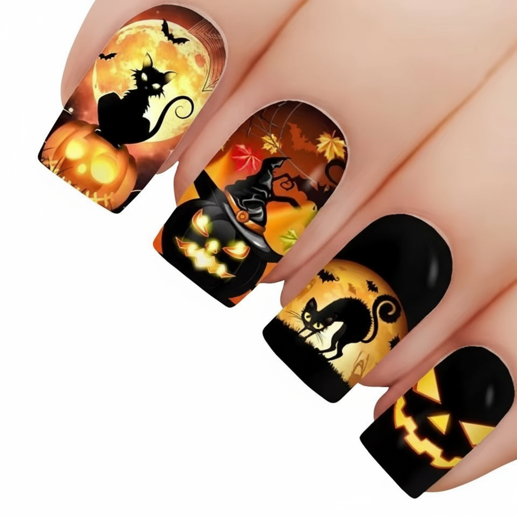 WitchyTips™ 24pcs Halloween Nail Set